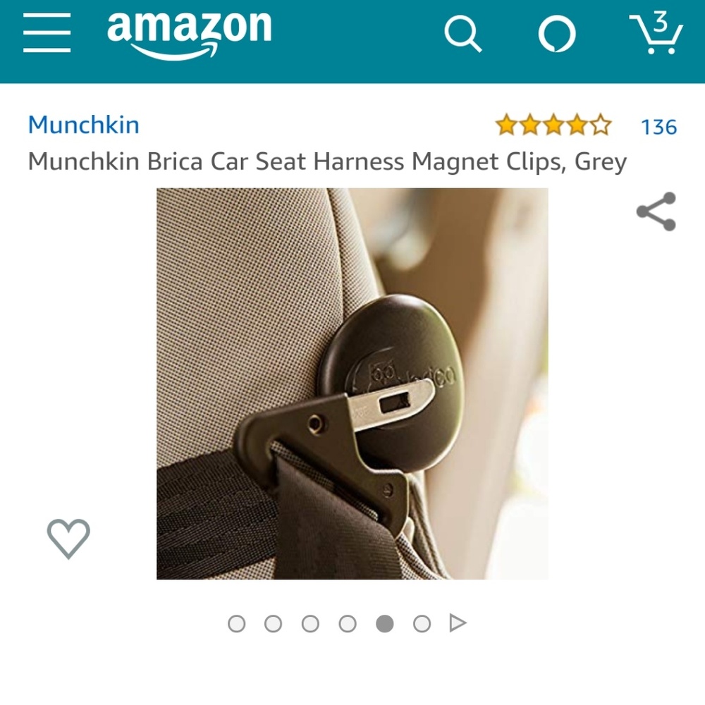 Munchkin Brica Car Seat Harness Magnet Clips